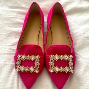 Pink Flats with Rhinestones